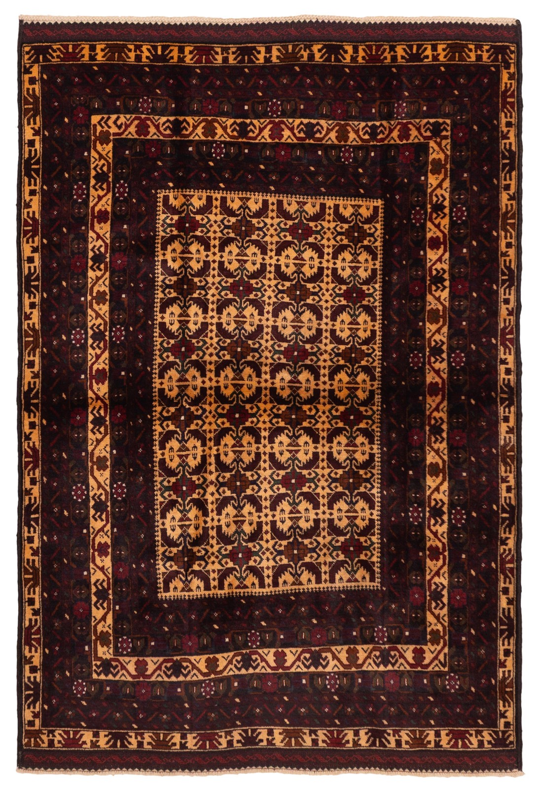 Vintage 4'6" x 6'9" Traditional Hand Knotted Vegetable Dye Wool Area Rug gallery