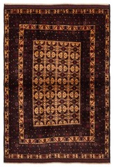 Vintage 4’6″ x 6’9″ Traditional Hand Knotted Vegetable Dye Wool Area Rug