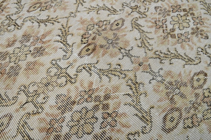 Oushak Turkish Vintage Rug 5x9 Kilim Rug Anatolian Handmade Boho Decor BEIGE gallery