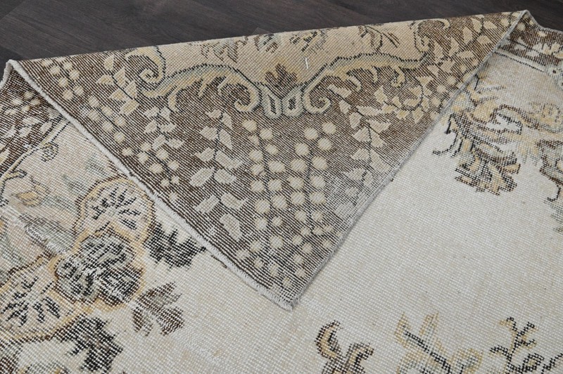 Oushak Turkish Vintage Rug 6x10 Kilim Rug Anatolian Handmade Boho Decor BEIGE gallery