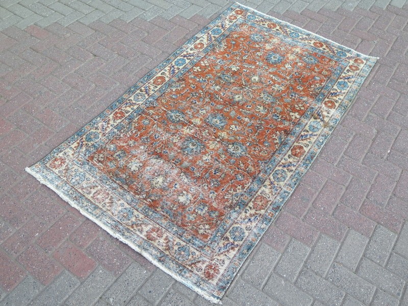 Vintage Rug, Area Rugs, Wool Rug, Handmade Turkish Carpet, Tribal Rug 44"X79" gallery