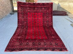 5’2 x 7’8 ft Vintage Turkmen Bukhara Rug, Handwoven, Rare Faded Bedroom Rug