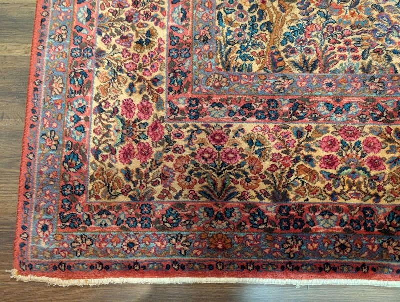 Antique Karastan Kirman Lavar Rug 8' 8" x 12', Tree of Life, Floral Alllover gallery