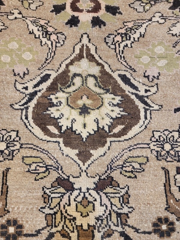 Antique Oriental Hand-Knotted Wool Area Rug Beige/Ivory/Green/Brown 9' x 12'3" gallery