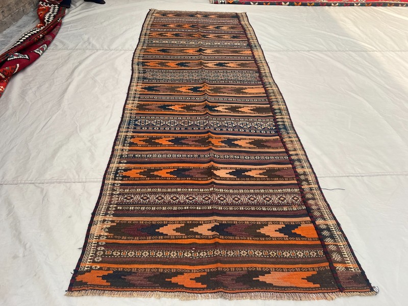 COLLECTORS ITEM 10 X 3.5 ft Antique Maldari Belouch Nomad Full Embroidery Sistan gallery