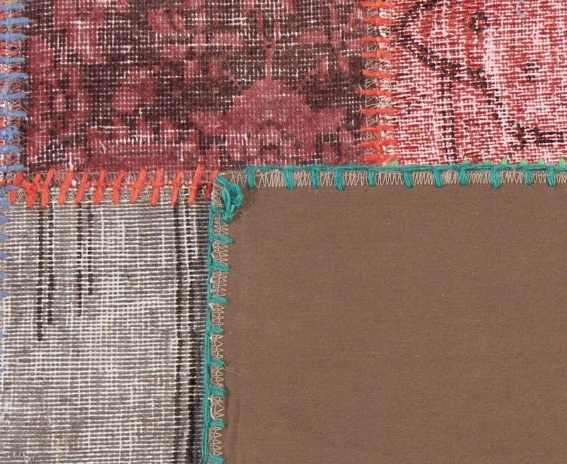 Patchwork 302x201 cm Hand-Knotted Vintage Oriental Rug Carpet gallery