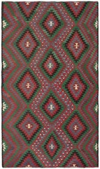 Vintage Hand Woven Area Rug 5’11” x 10’2″ Traditional Wool Oriental Carpet