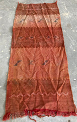 Vintage Traditional Handmade Moroccan Berber Wool Floor Flat Runner Rug 92×38 cm