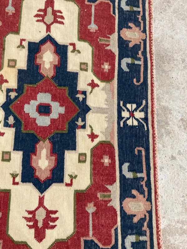 Vintage Handmade Turkish Tribal Wool Area Rug 161x88 cm gallery