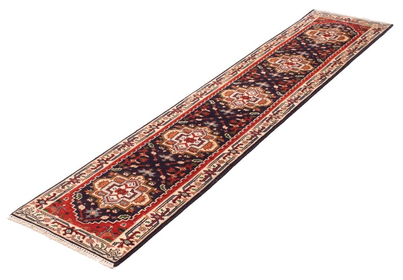 Vintage Hand-knotted Runner Rug 2'5" x 11'9" Traditional Oriental Wool Carpet gallery