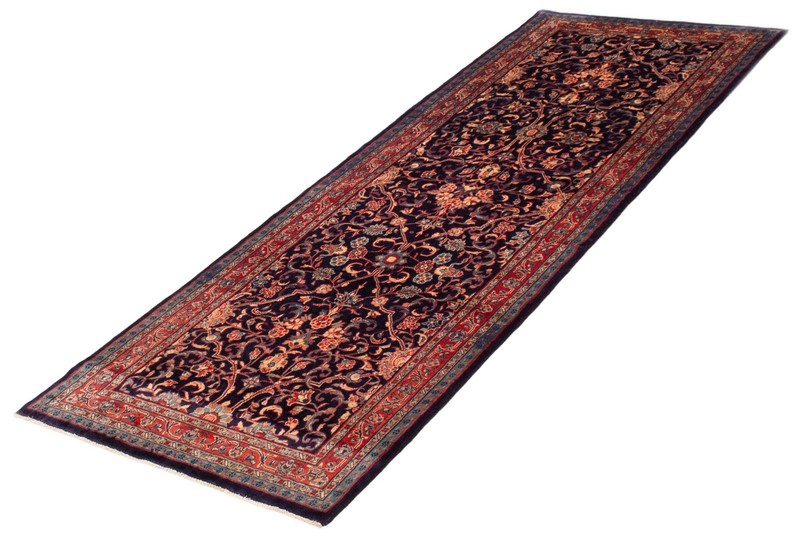3'7" x 10'4" Vintage Hand-knotted Runner Rug Traditional Oriental Carpet gallery