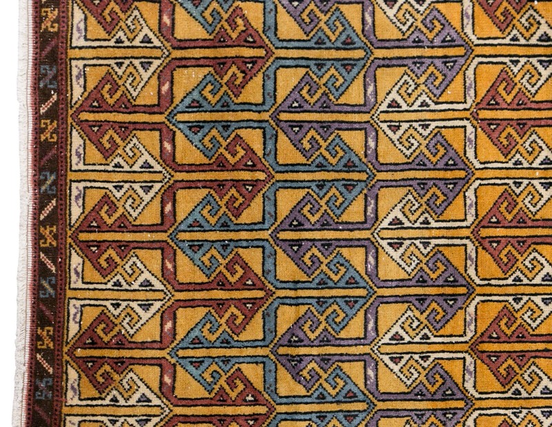 Turkish Rug", Vintage Rug, Area Ru 3'6 x 5'4 feet, Oushak Rug, Antique Rug gallery