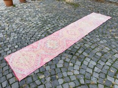 Carpet, Turkish rug, Vintage rug, Handmade rug, Runner, Wool | 2,4 x 11,9 ft