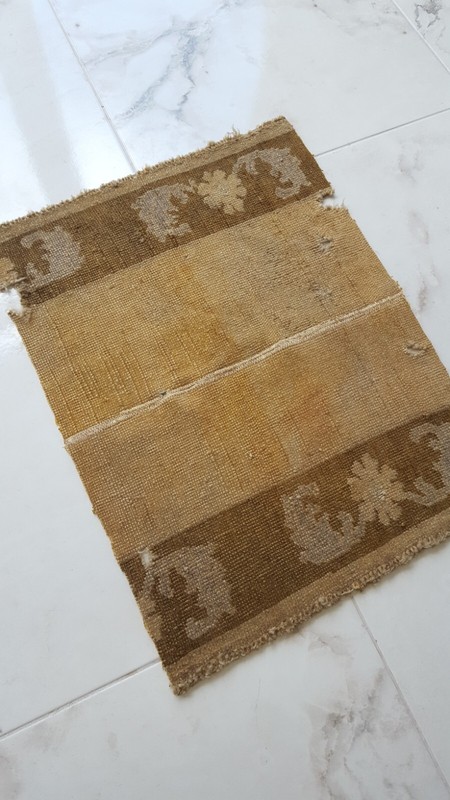 Turkish Dıy Fragment Carpet Rug Painting or Art Piece Rug Organic Handmade Rug gallery