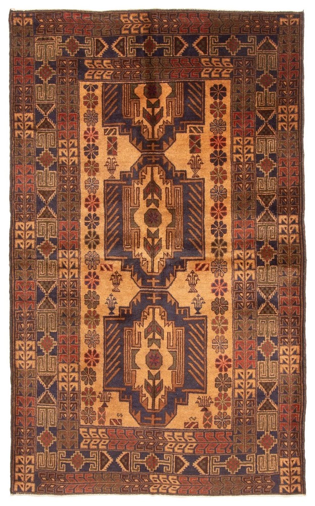 Traditional Vintage Hand-Knotted Area Rug 3'7" x 5'11" Oriental Wool Carpet