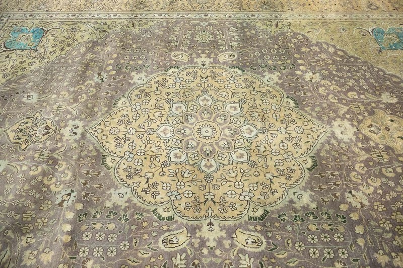 Semi-Antique Distressed Floral Muted Oriental Rug Living Room Carpet 7x10 Ft gallery