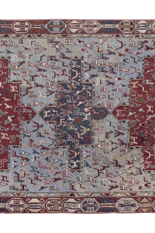 Handwoven Tribal Embroidery Tapestry Kilim, Small Size Carpet gallery
