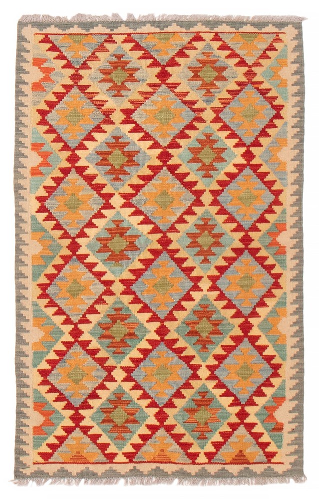 Vintage 3'2" x 5'1" Traditional Wool Hand Woven Oriental Area Rug