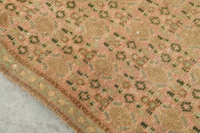 2x9 Turkish Runner Rug Hand-Knotted Vintage Oushak Wool Rug Faded Carpet,645 gallery