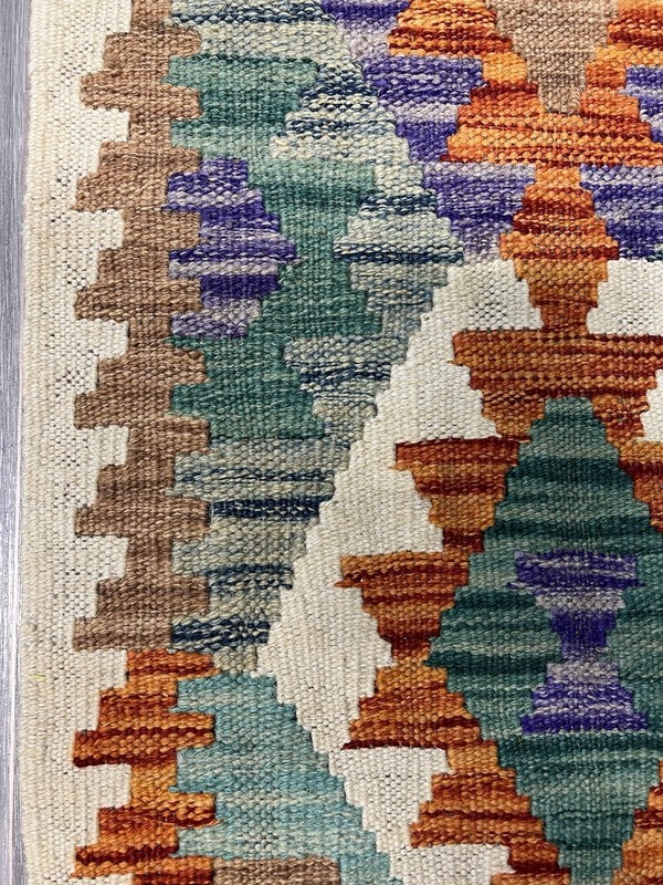Handmade Kilim Runner wool natural colours Afghan Traditional 289cmx79cm gallery