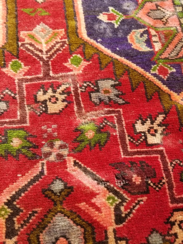 Distressed Vintage Traditional Handmade Afghan Wool Multicolor Rug 287x65cm gallery