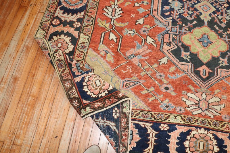 Antique Dated & Signed Heriz Rug 8'3''x11' gallery
