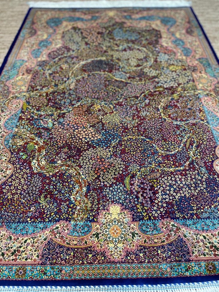 Silk Rug 3 x 5 ft High Quality Floral Pattern Tree Of Life Design 91 x 152