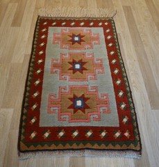 Antique Never Used Caucasian Kazak Handmade Dowry Rug 3Ft x 5Ft Free Shipping