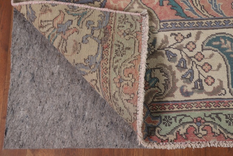 Distressed Traditional Vintage Pink/ Ivory Rug 7x12 Handmade Wool Carpet gallery