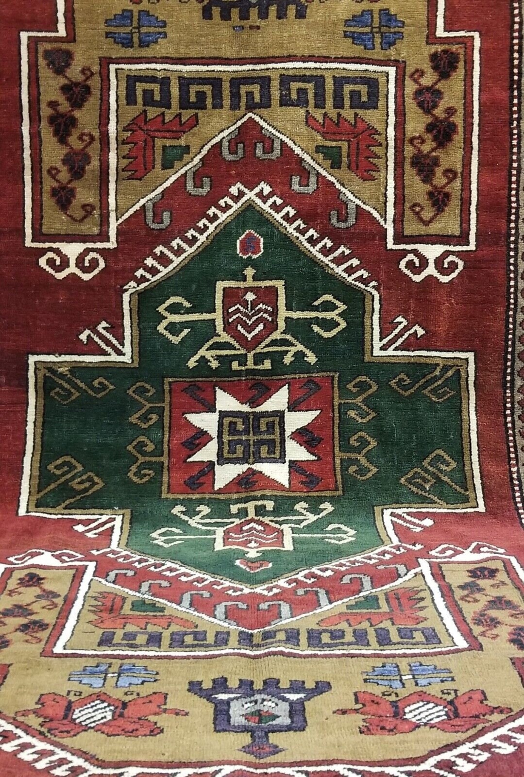 Antique Cr1900-1939's Wool Pile Natural Color Nagorno-Karabahk Area Rug 6x9ft gallery