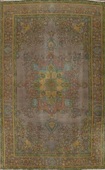Vintage Over-Dyed Traditional Area Rug 7×10 ft Hand-knotted Wool for Living Room