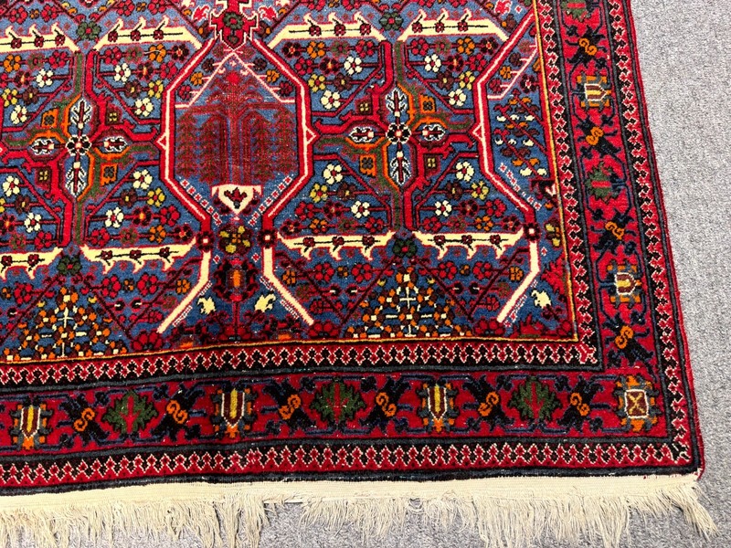 Fine Antique Caucasian Shirvan Rug 3x5 Blue Handmade Vintage Oriental Rug Kazak gallery