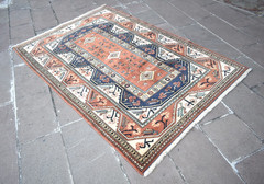 Vintage Turkish Rug 57” x 81” Hand-knotted Milas Rug Decorative Milas Wool Rug