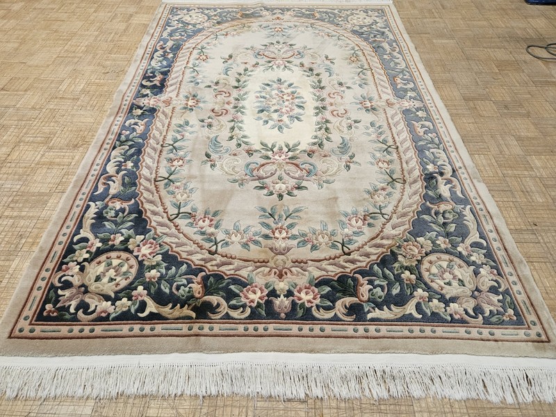 6x9 CHINESE RUG VINTAGE AUBUSSON PEKING AUTHENTIC 100% WOOL ORIENTAL RUG gallery