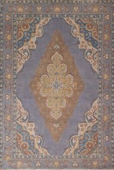 Handmade Purple Wool Area Rug 8×12 Over-Dyed Traditional Living Room Carpet