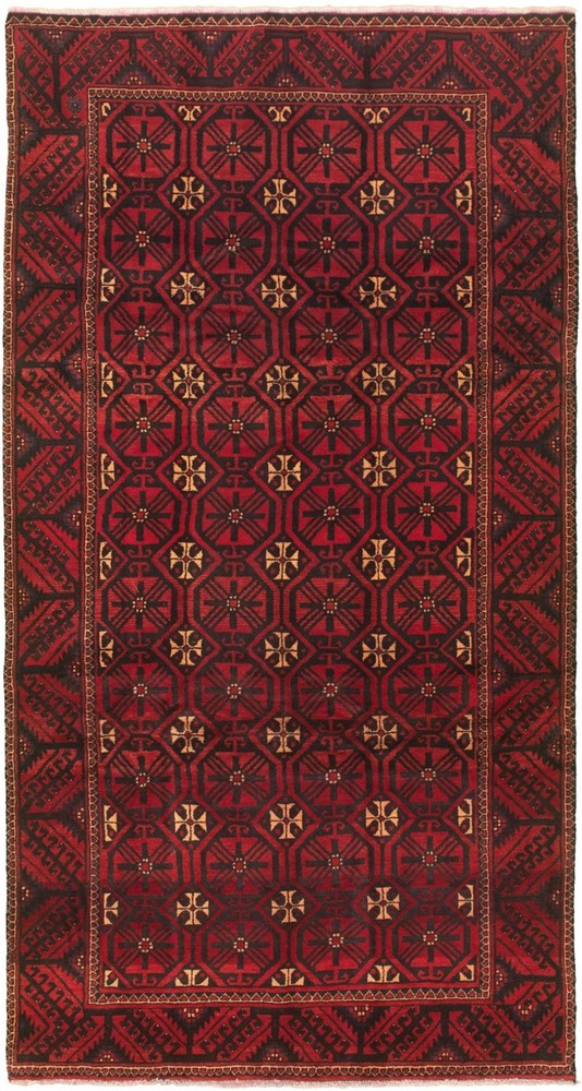 Vintage Traditional Hand-Knotted Area Rug 5'1" x 9'6" Oriental Wool Carpet