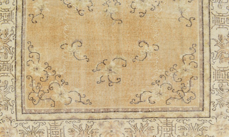 Oushak Turkey Rug 5'7''x9' Vintage Authentic Yellow Color Oriental Rug 5x9 gallery