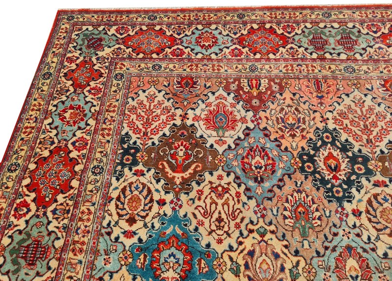 Amazing Hand Knotted Vintage Baghtiyaar Pictorial Wool Area Rug 12.10 x 9.5 Ft gallery