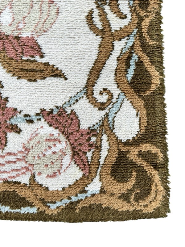 Vintage Ege Axminster A/S Denmark Country MCM Wool Rug w/Tag ~ NEEDS CLEANING gallery