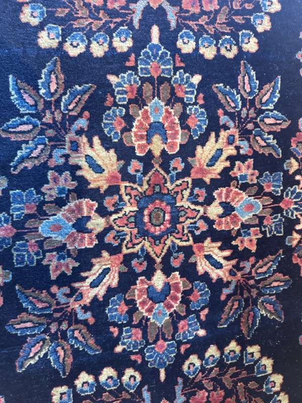 Museum Quality Authentic Blue Mohajeran Sarouk C.1900 Full Pile 4’10x2’3 gallery