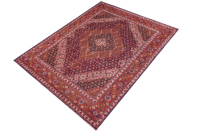 Exceptional Hand-Knotted Wool Area Rug - Stepped Diamond Medallion 10'0" x 12'7 gallery