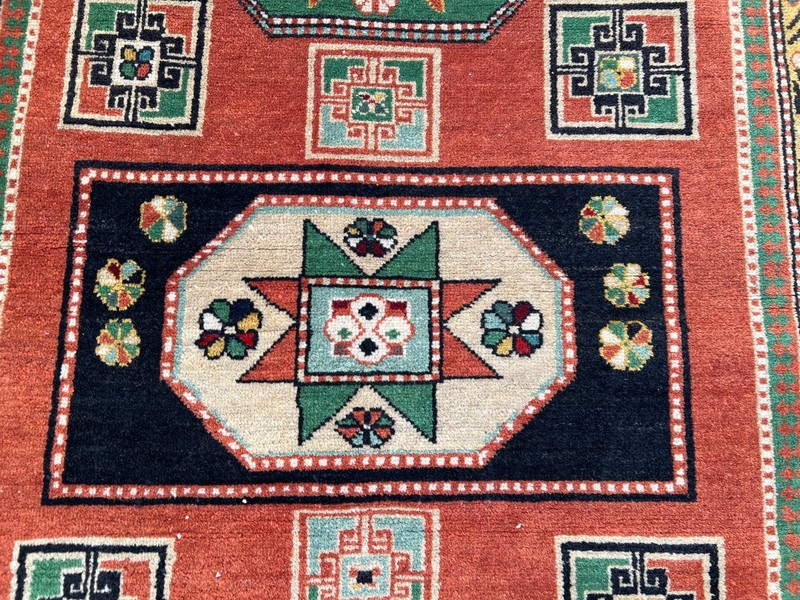 COLLECTORS' ITEM Stunning Natural Vegetable Dye Super Fine Quality Kazak Carpet gallery