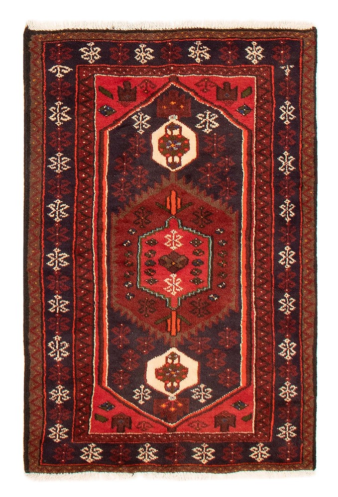 Traditional Vintage Hand-Knotted Area Rug 3'2" x 5'0" Oriental Wool Carpet