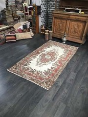 3.7×6.8 Large Vintage Turkish Oushak Rug