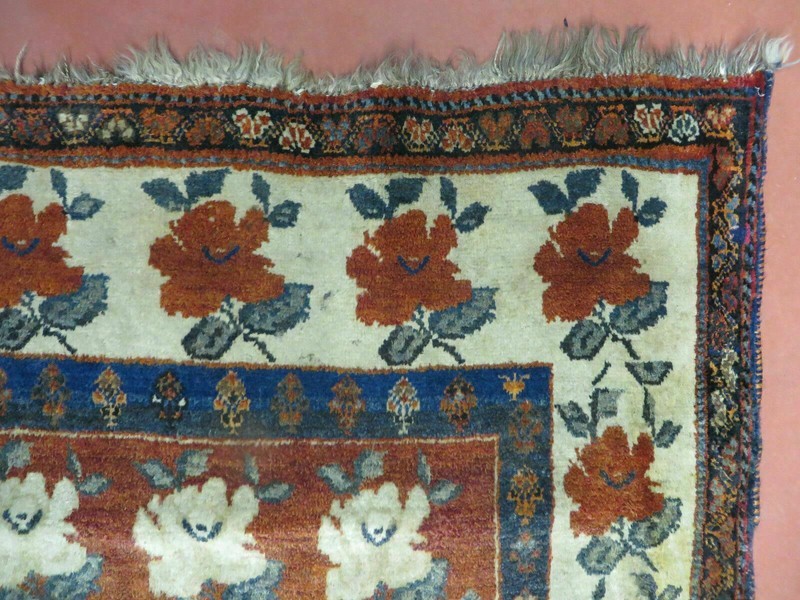 4' X 5' Semi Antique Handmade Fine Turkish Flowers Bouquet Wool Rug Nice gallery