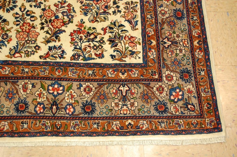 NATURAL WOOL Old Oriental Rugs,Hand Woven,knotted size Approximately 5'6" x 8'4" gallery