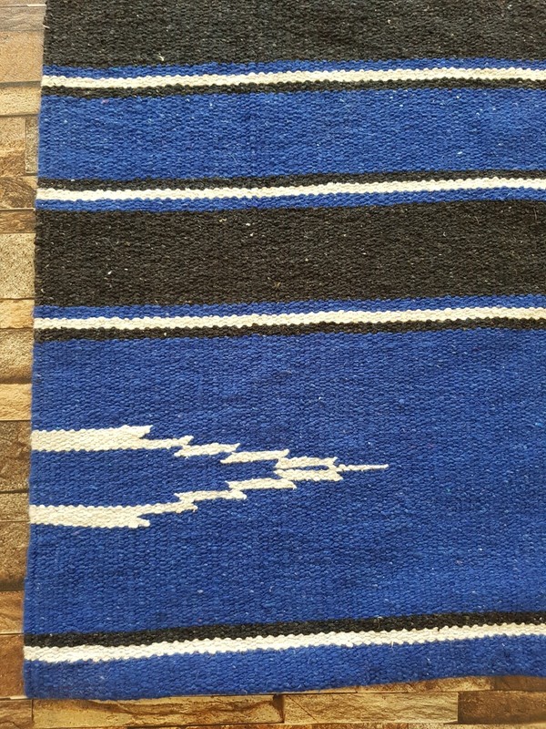 Vintage Handmade Turkish Striped Wool Kilim Rug 149x75 cm gallery