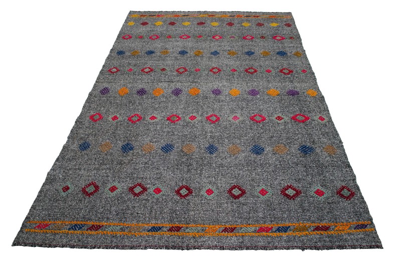 Turkish Rug, Kilim Rug, Handmade Rug, Boho Rug, Large Rug, Vintage Rug, 6x9 Rug gallery
