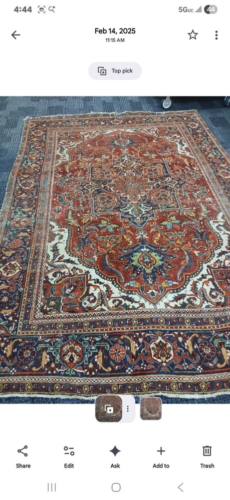 heriz rug antique