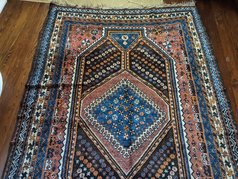 Antique (c. 1900) Oriental Hand Knotted Rug, 5'6" X 8' , Stored 60+ Years gallery